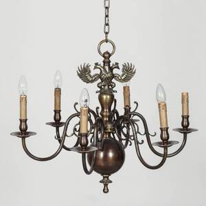 MALMKRONA 6-armad, barockstil, 1930-tal