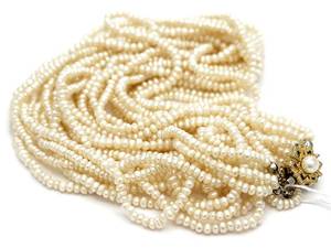 Pärlcollier odlade, 74cm