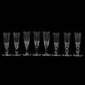 SNAPSGLAS, 8 st, slipade, Orrefors, signerade, 1900-tal.