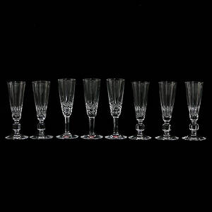 SNAPSGLAS, 8 st, slipade, Orrefors, signerade, 1900-tal.