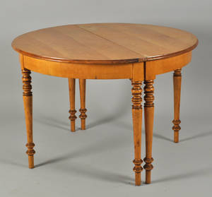 Ett par halvbord i björk, 1800-tal 2