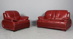 Moderne design To-pers.sofa samt hvilestol. 2