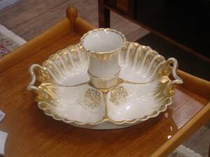 Uppläggningsfat, med lös skål