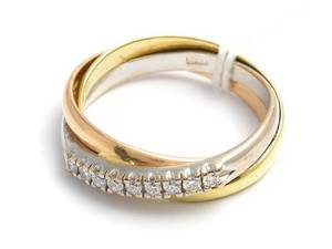 Ring 18K trefärgad