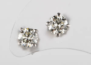Brillantørestikker - ca. 0.88 ct. 2