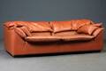 Eilersen, to-pers. sofa betrukket med brunt læder 