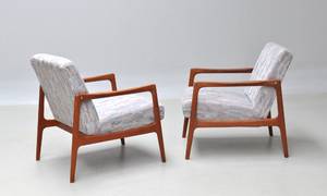 Dansk Møbelproducent. Par hvilestole i teak. 1950erne. 2