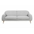 Tre-pers. sofa, lysegrå møbelstof
