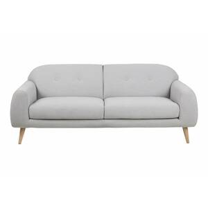 Tre-pers. sofa, lysegrå møbelstof