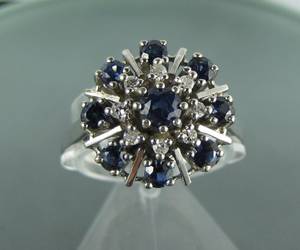 Weißgold Saphir-Diamant Ring