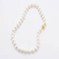 Collier odlade vita sötvattenspärlor