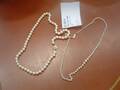 Pärlcollier, 2 st. odlade pärlor