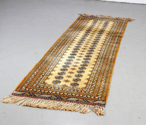 Parkistansk løber, uld på bomuld, 350 x 90cm.