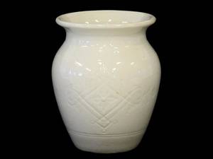 Rörstrand lerkruka, vitglaserad