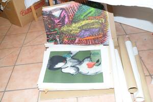 Konstmapp, affischer mm