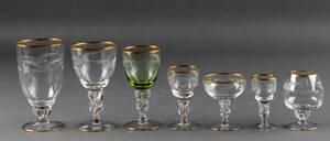 Lyngby glas Mågeglas med guldkant 81
