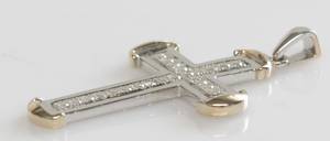 Diamantvedhæng med form som kors