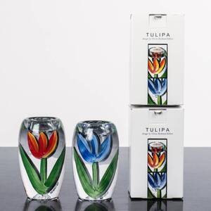 ULRICA HYDMAN VALLIEN, 1 par ljusstakar, Tulipa, Kosta Boda