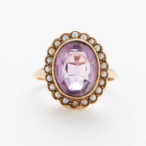 Ring 18 k guld orientpärlor