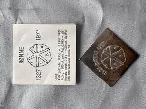 Rønne jubilæumsmønt 1327-1977 af Sterlingsølv 12,8 gram 