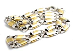 Halskedja tvåfärgad 18K