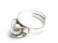 Ring, silver ställbar