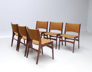 Dansk Møbelproducent.  Sæt på seks stole. 1960erne 6