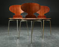 Arne Jacobsen. Tre stole, Myren, model 3100, 195060erne 3 