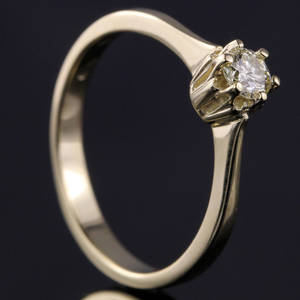 Solitaire ring ca. 0.25 ct.