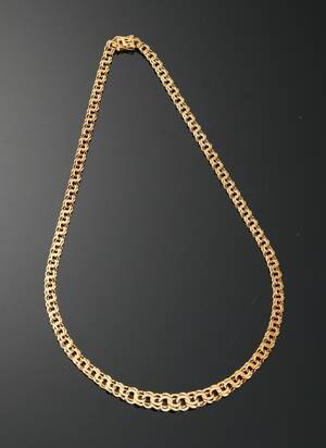 Bismark halskæde i forløb, 14 kt. guld