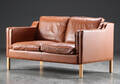 Stouby. To-pers. sofa, læder