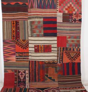 Persisk Patchwork kelim, 280x210 cm.