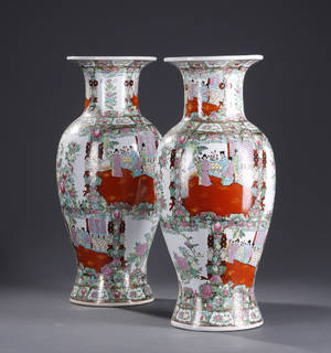 Par kinesiske vaser af porcelæn 2