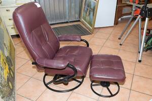 Fåtölj med fotpall H105 cm