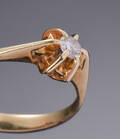 Brillant solitairering, ca 0.13 ct