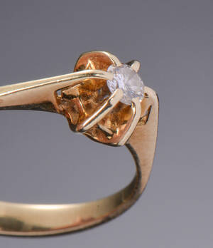 Brillant solitairering, ca 0.13 ct