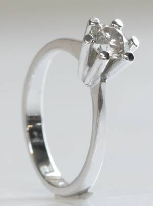 Solitairering, ca. 0.73 ct.