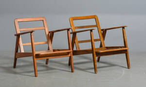 2 lænestole, bøg og teak, 19501960 2