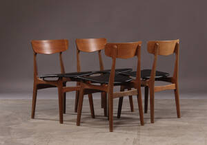 Dansk møbelproducent, fire stole af teak 4