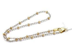 Vristlänk tvåfärgad 14K