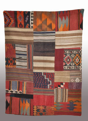 Persisk Patchwork kelim, 205 x 150 cm