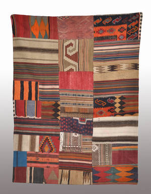 Persisk Patchwork kelim, 204 x 150 cm
