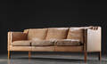Stouby. Tre-pers. sofa, læder