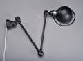 Jieldé Lyon. Vægbordlampe af sortlakeret metal
