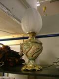 Bordsfotogenlampa, majolica