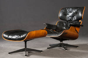 Charles  Ray Eames Lounge Chair mit Ottoman  Fußhocker von Vitra 2
