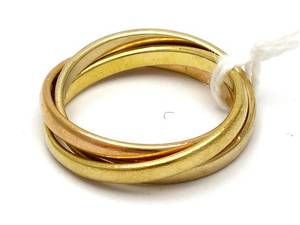 Ring 18K trefärgad