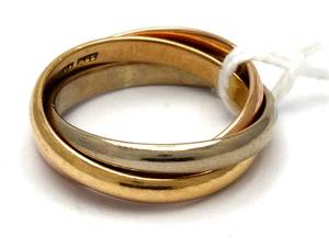 Ring trefärgad 18K