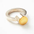 Ring sterlingsilver och guld 