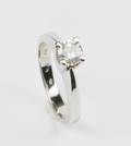 Solitairering. Ca. 0.53 ct